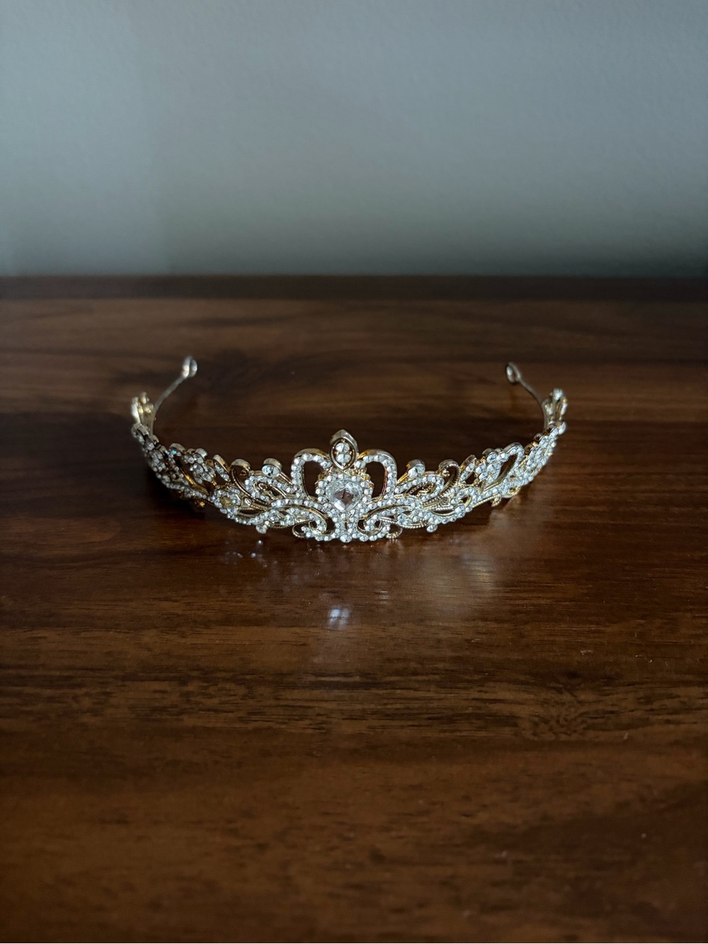 Gold Rhinestone Tiara Headband - Elegant Wedding & Special Occasion Accessory